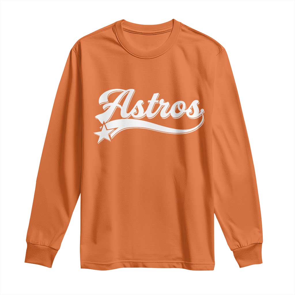 Vintage Astro Script Name Long Sleeve Shirt Texas Vintage Sports Jersey Style 80s 90s