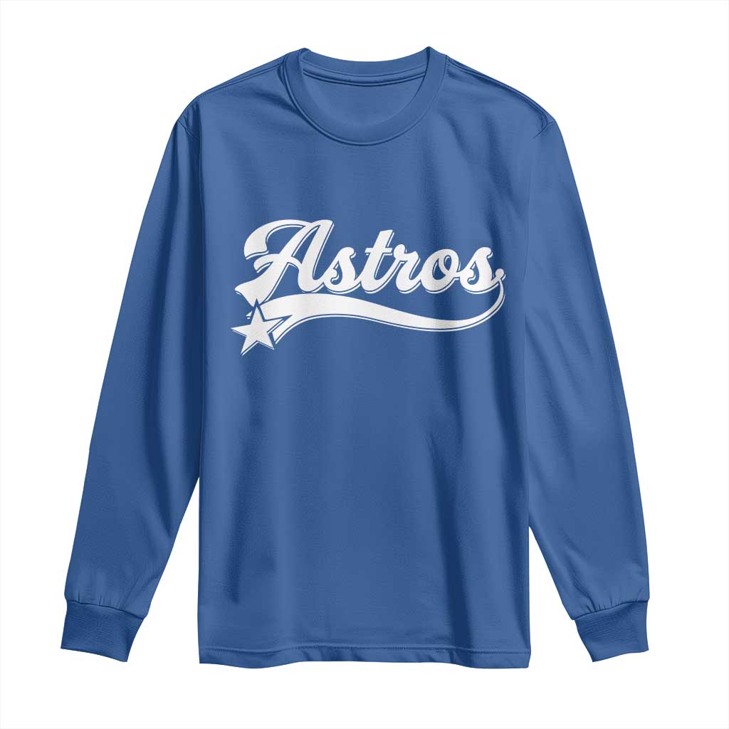 Vintage Astro Script Name Long Sleeve Shirt Texas Vintage Sports Jersey Style 80s 90s