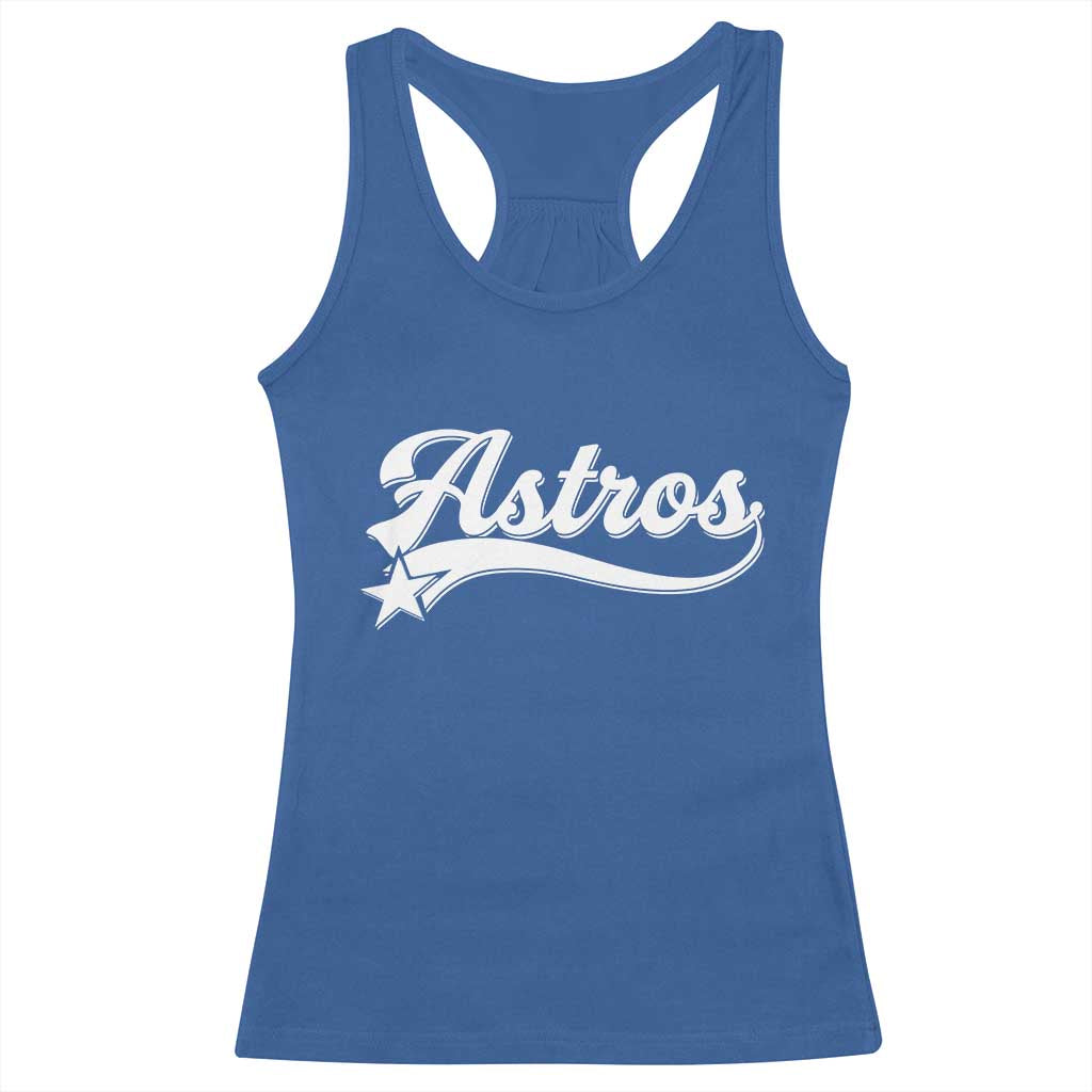 Vintage Astro Script Name Racerback Tank Top Texas Vintage Sports Jersey Style 80s 90s