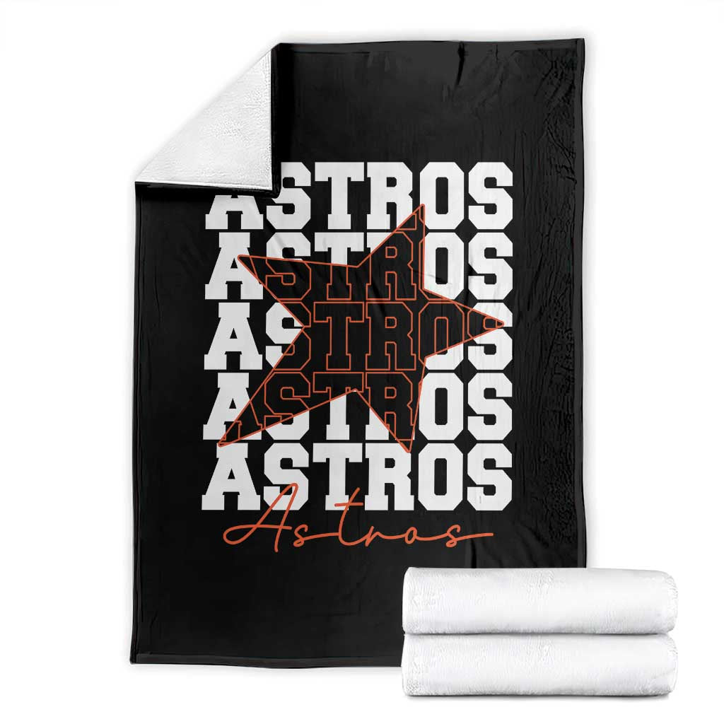Vintage Astro Last Name Throw Blanket Baseball Fan Graphic
