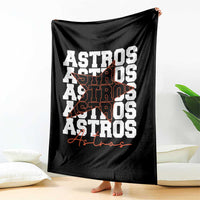 Vintage Astro Last Name Throw Blanket Baseball Fan Graphic