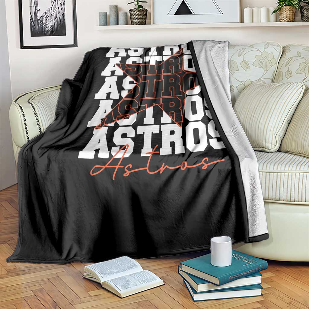 Vintage Astro Last Name Throw Blanket Baseball Fan Graphic