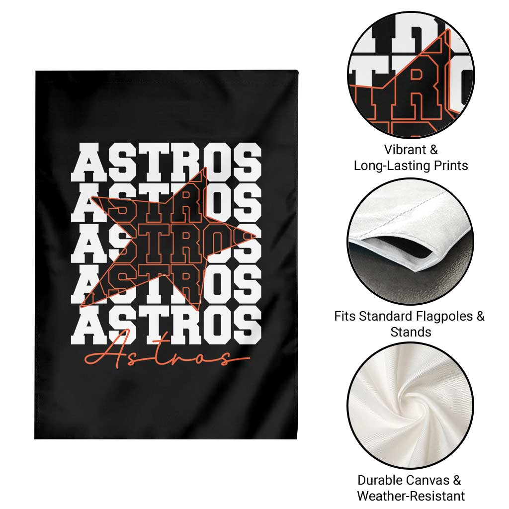 Vintage Astro Last Name Garden Flag Baseball Fan Graphic