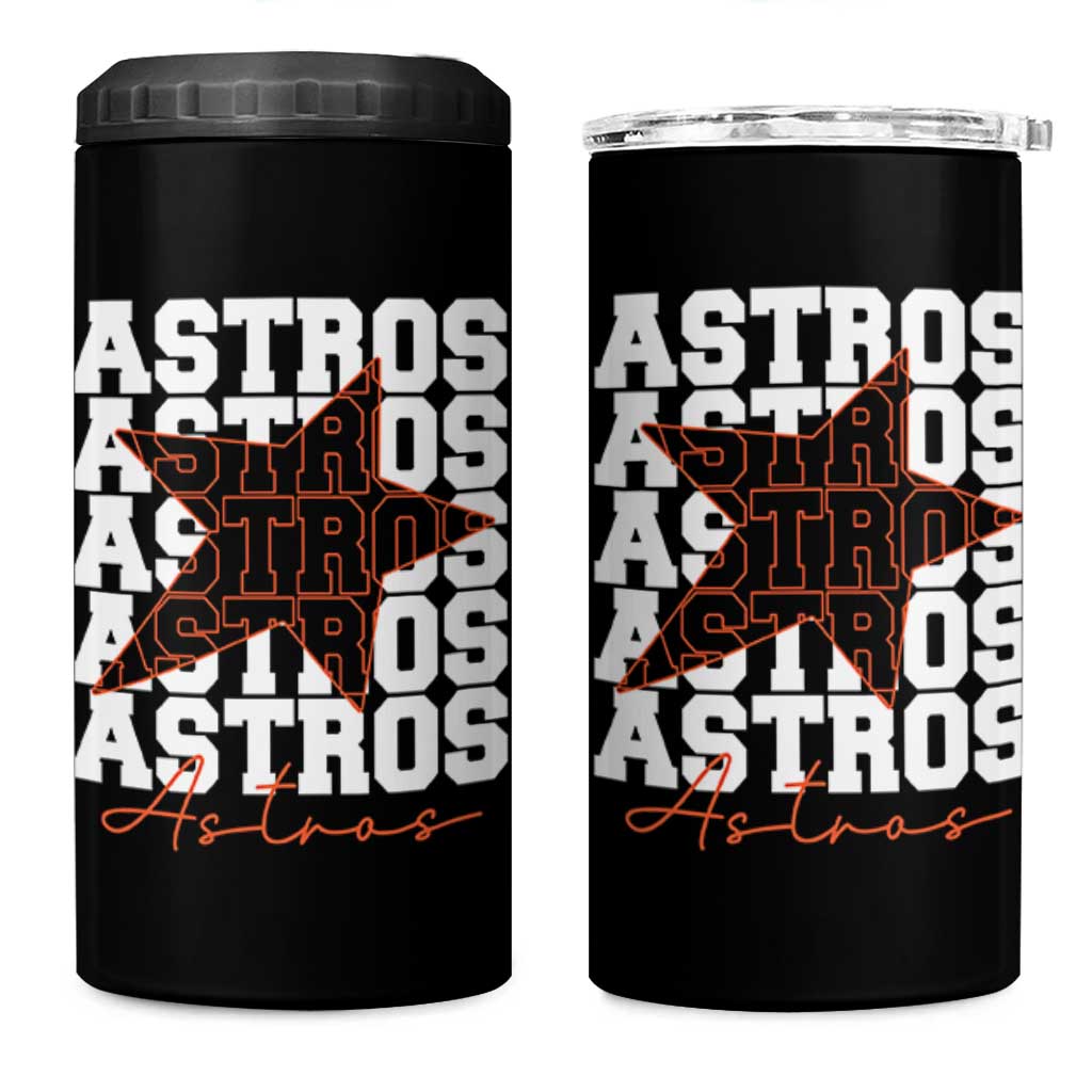 Vintage Astro Last Name 4 in 1 Can Cooler Tumbler Baseball Fan Graphic