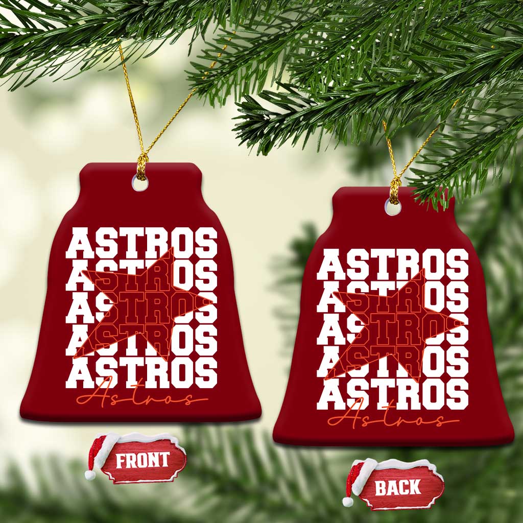 Vintage Astro Last Name Ceramic Ornament Baseball Fan Graphic