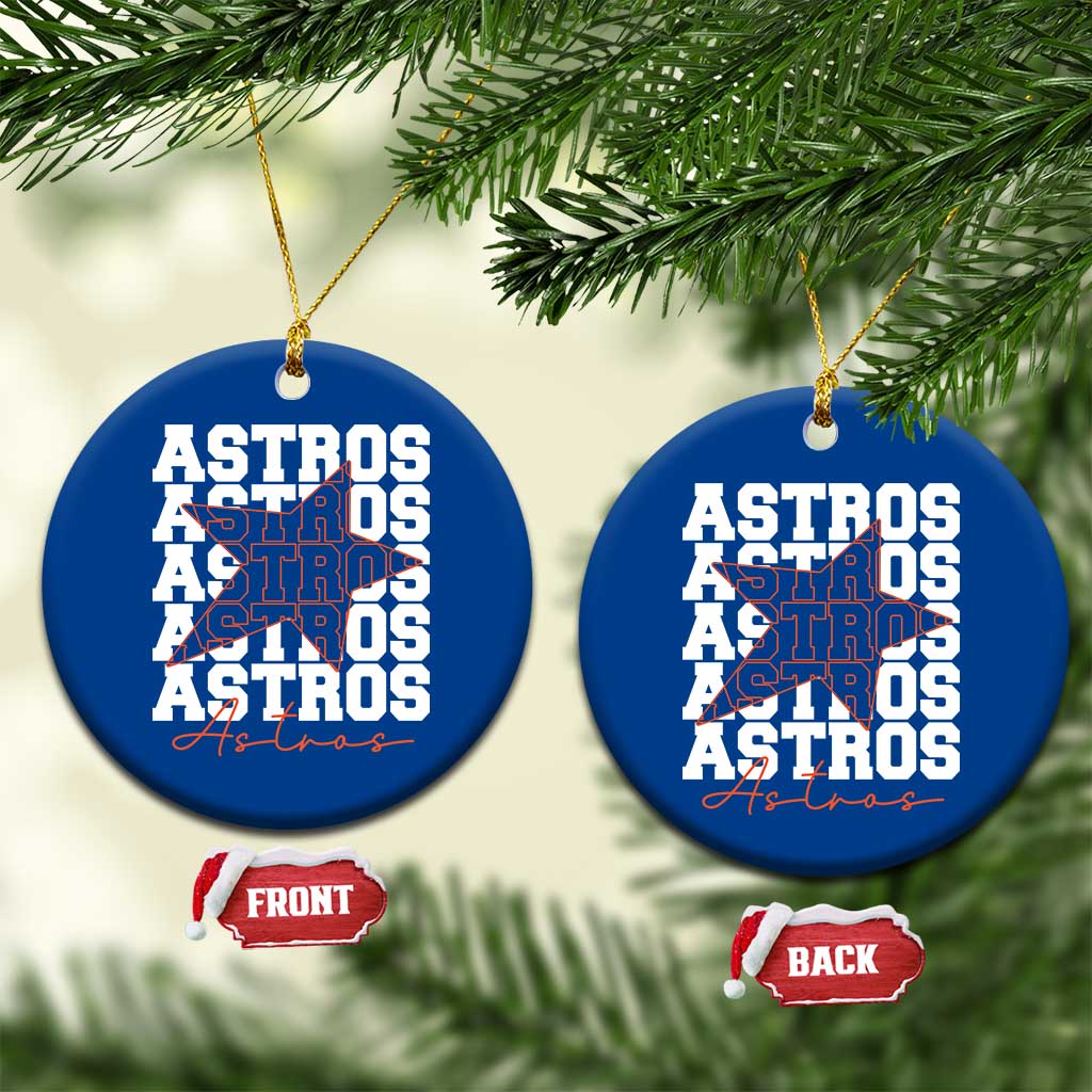 Vintage Astro Last Name Ceramic Ornament Baseball Fan Graphic