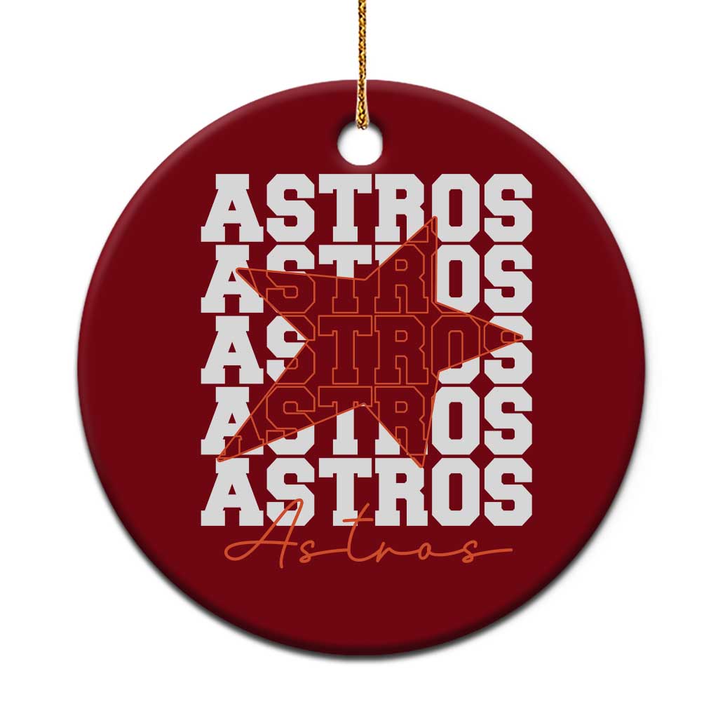 Vintage Astro Last Name Ceramic Ornament Baseball Fan Graphic
