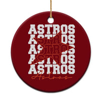 Vintage Astro Last Name Ceramic Ornament Baseball Fan Graphic