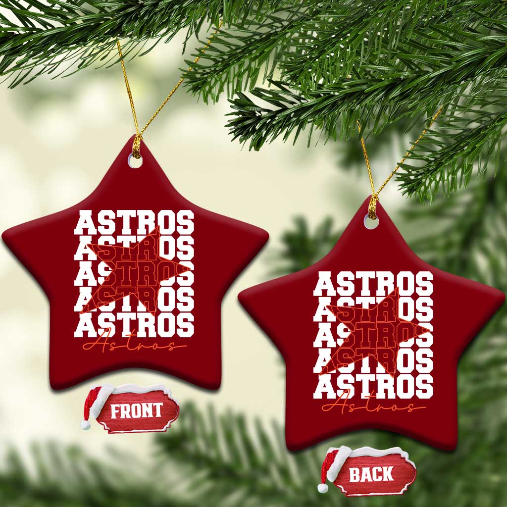 Vintage Astro Last Name Ceramic Ornament Baseball Fan Graphic