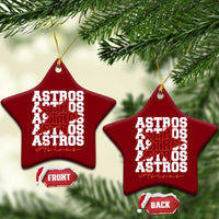 Vintage Astro Last Name Ceramic Ornament Baseball Fan Graphic