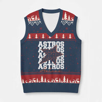 Vintage Astro Last Name V-Neck Knit Sweater Vest Baseball Fan Graphic