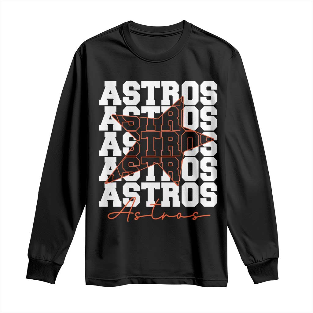 Vintage Astro Last Name Long Sleeve Shirt Baseball Fan Graphic