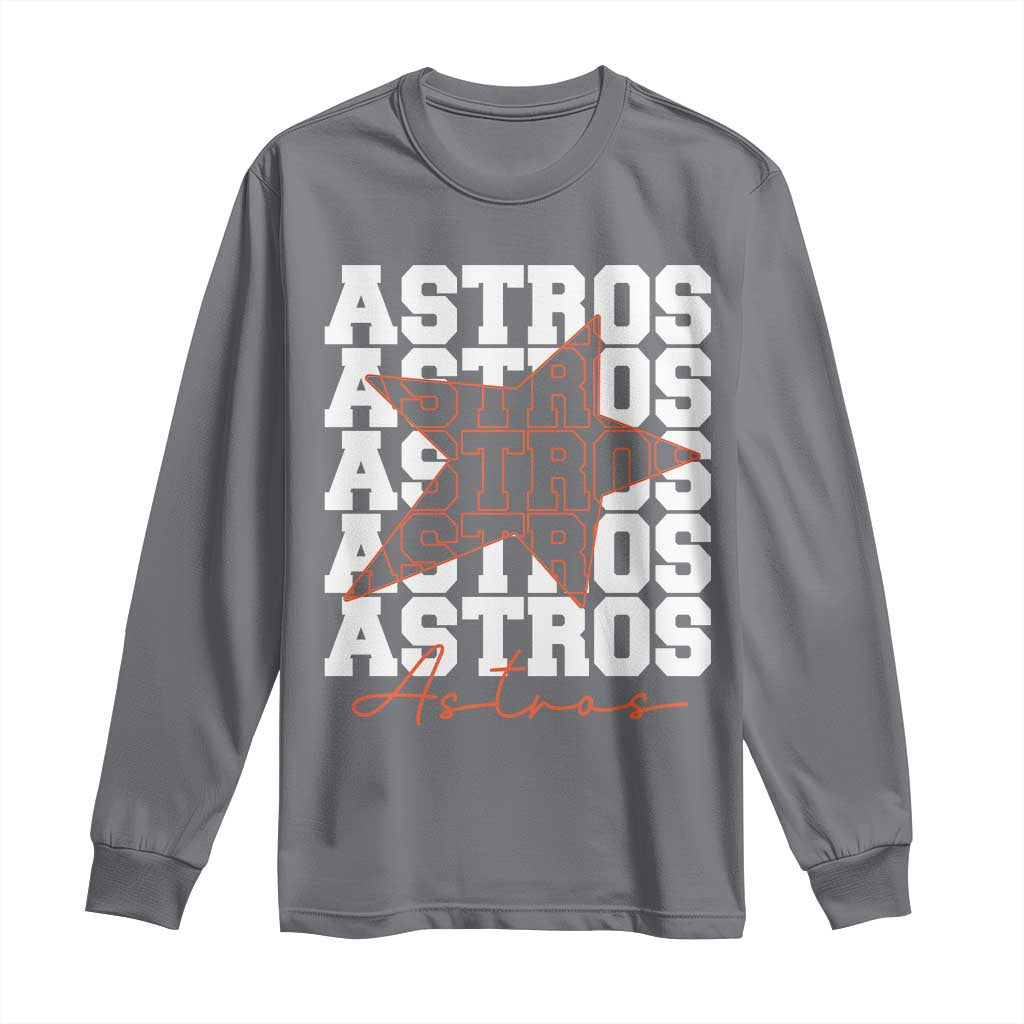 Vintage Astro Last Name Long Sleeve Shirt Baseball Fan Graphic