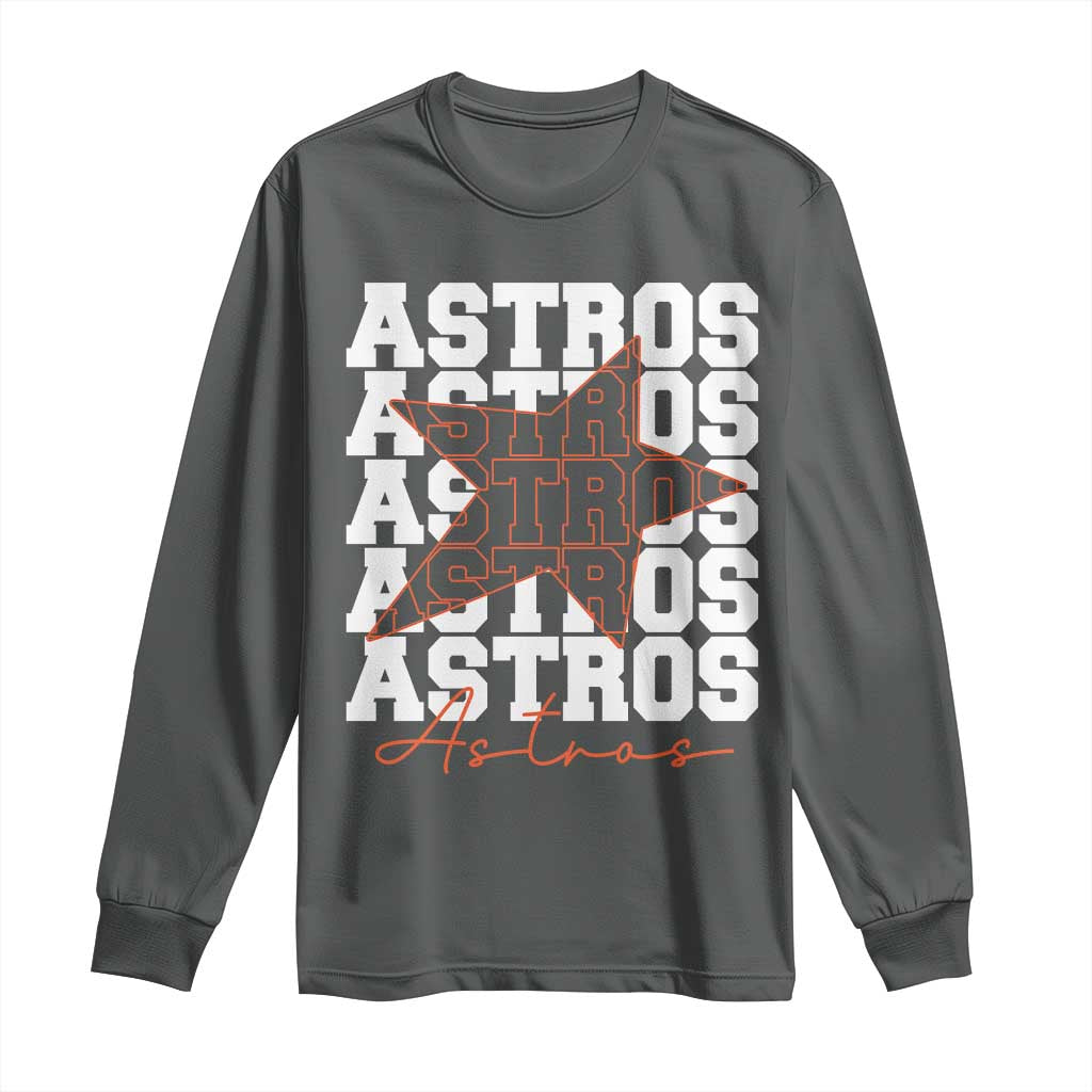Vintage Astro Last Name Long Sleeve Shirt Baseball Fan Graphic