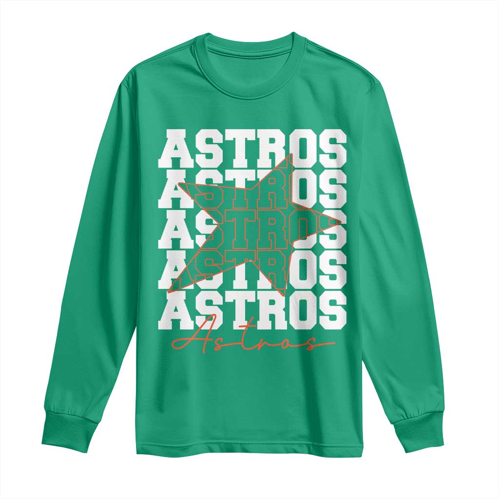 Vintage Astro Last Name Long Sleeve Shirt Baseball Fan Graphic