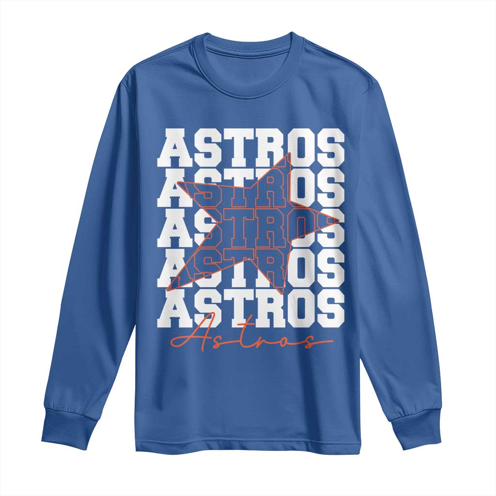 Vintage Astro Last Name Long Sleeve Shirt Baseball Fan Graphic
