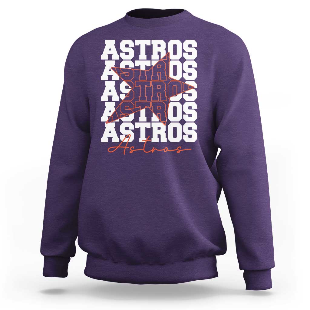 Vintage Astro Last Name Sweatshirt Baseball Fan Graphic