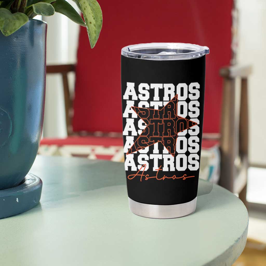 Vintage Astro Last Name Tumbler Cup Baseball Fan Graphic