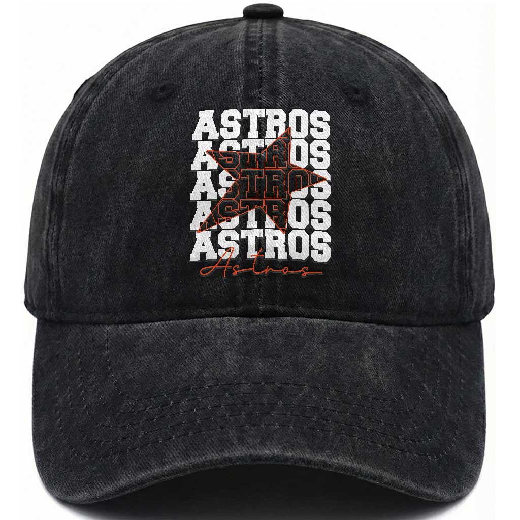 Vintage Astro Last Name Washed Cotton Baseball Cap Baseball Fan Graphic