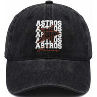 Vintage Astro Last Name Washed Cotton Baseball Cap Baseball Fan Graphic