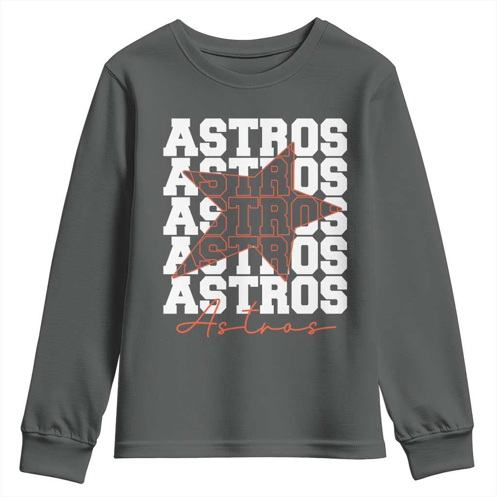 Vintage Astro Last Name Youth Sweatshirt Baseball Fan Graphic