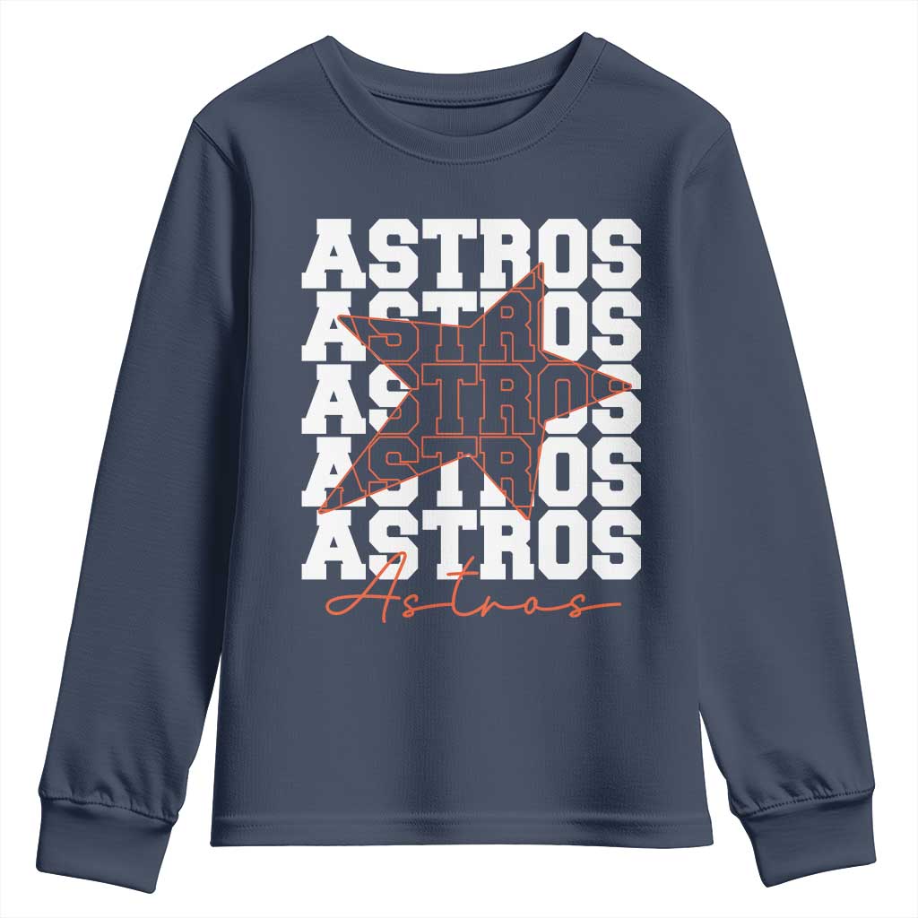 Vintage Astro Last Name Youth Sweatshirt Baseball Fan Graphic