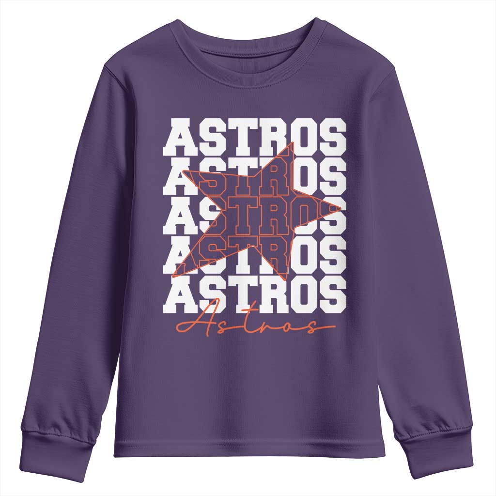 Vintage Astro Last Name Youth Sweatshirt Baseball Fan Graphic