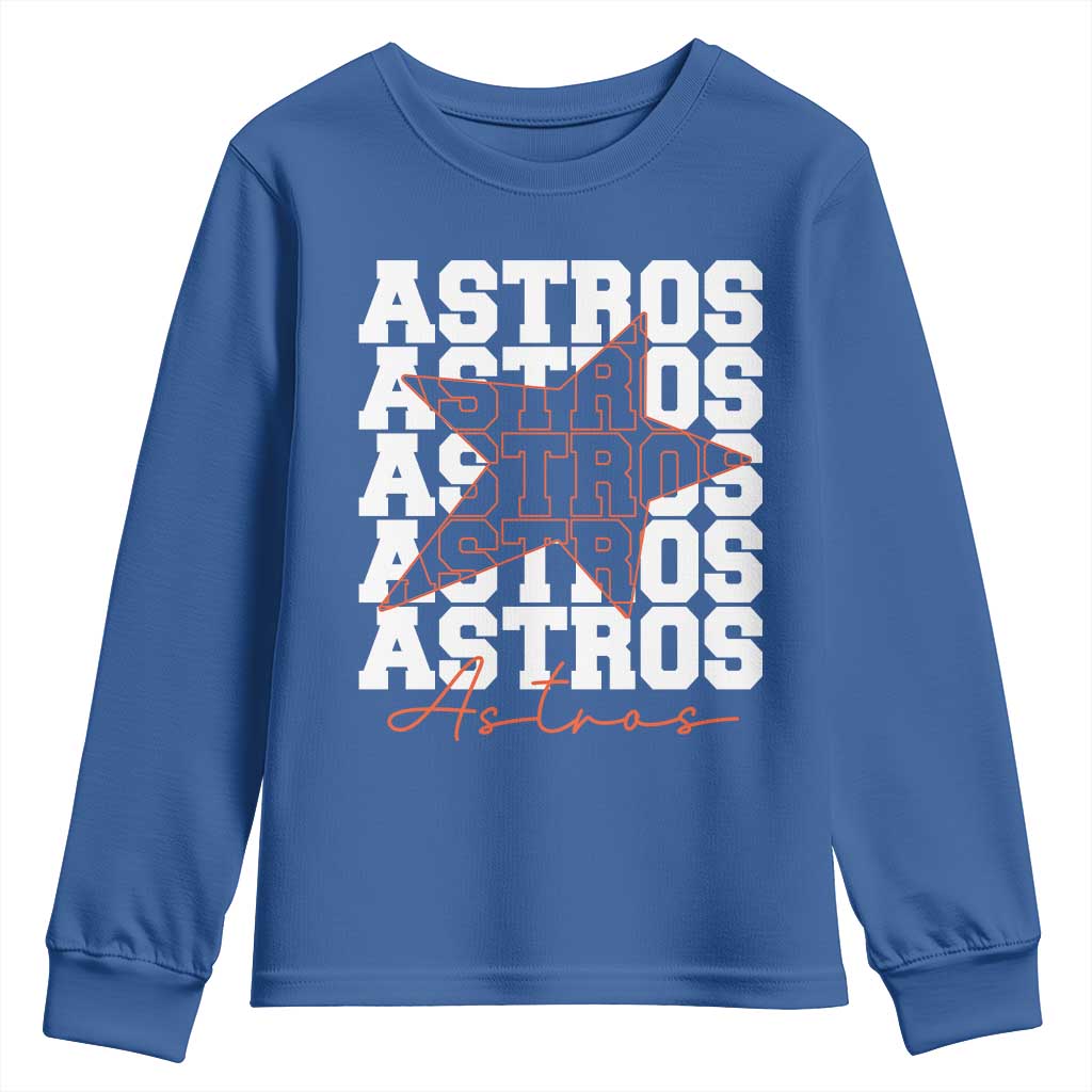Vintage Astro Last Name Youth Sweatshirt Baseball Fan Graphic