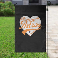 Retro Astro Script Name Garden Flag Baseball Heart Vintage Sports Fans