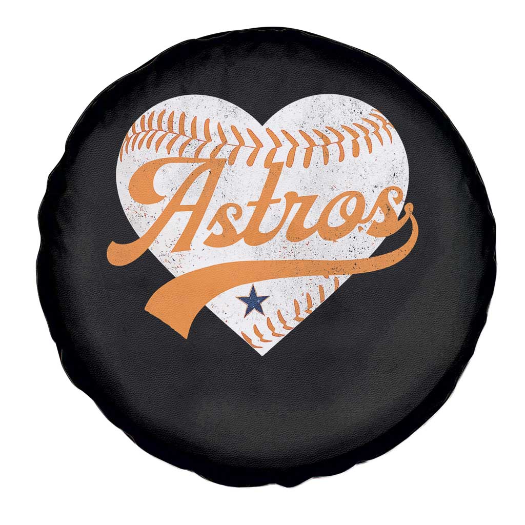 Retro Astro Script Name Spare Tire Cover Baseball Heart Vintage Sports Fans