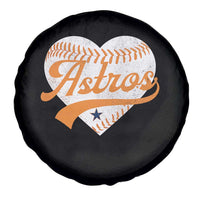 Retro Astro Script Name Spare Tire Cover Baseball Heart Vintage Sports Fans