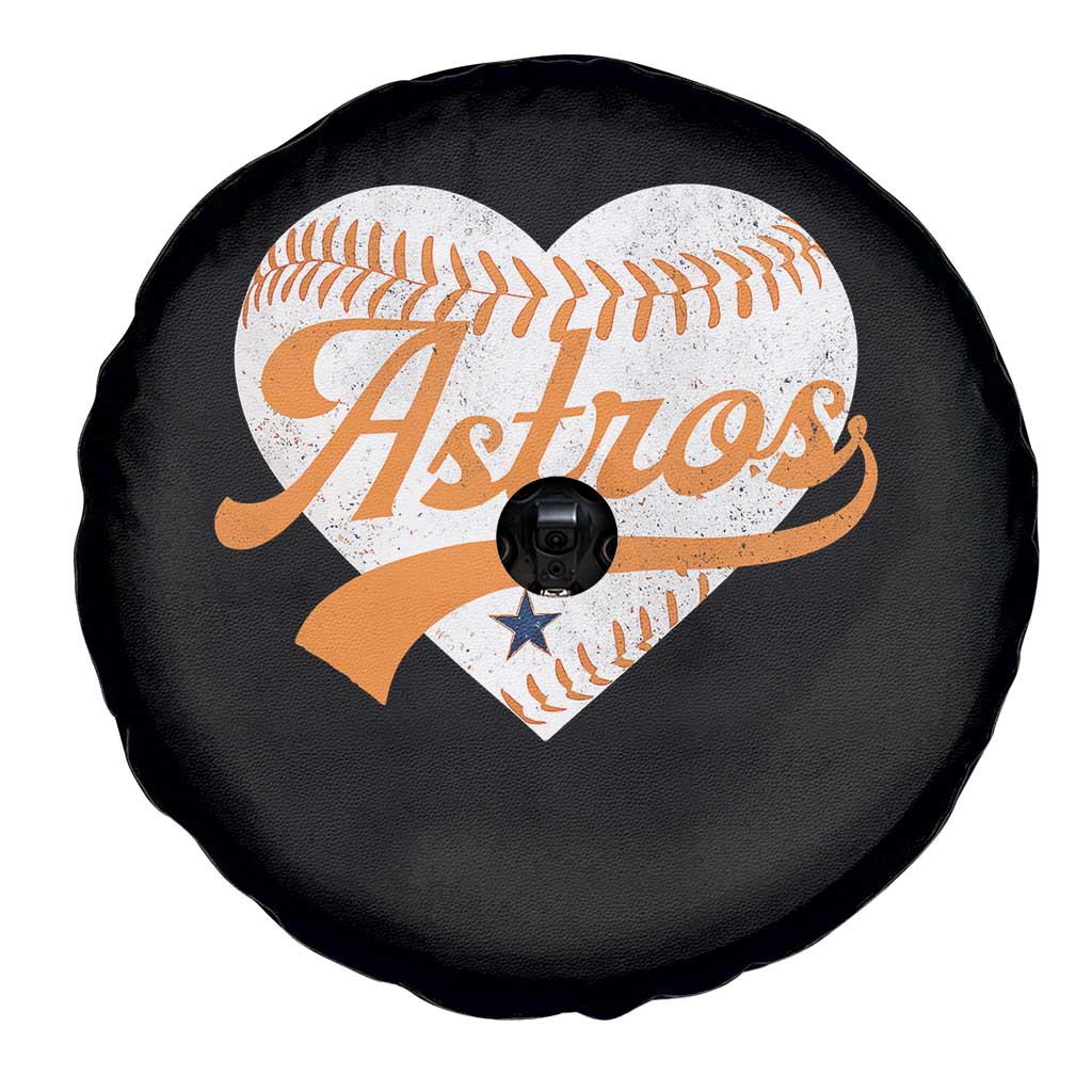 Retro Astro Script Name Spare Tire Cover Baseball Heart Vintage Sports Fans