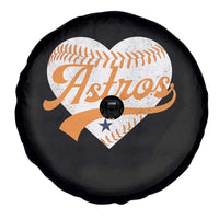 Retro Astro Script Name Spare Tire Cover Baseball Heart Vintage Sports Fans