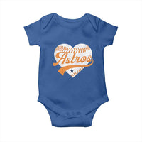 Retro Astro Script Name Baby Onesie Baseball Heart Vintage Sports Fans