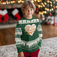 Retro Astro Script Name Ugly Christmas Sweater Baseball Heart Vintage Sports Fans