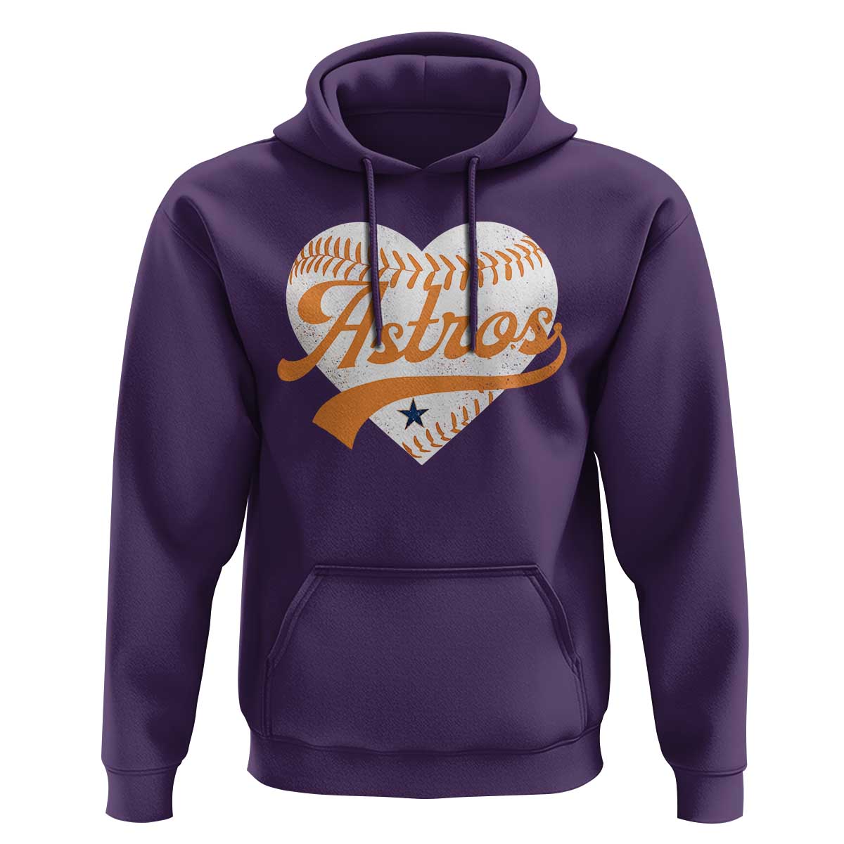 Retro Astro Script Name Hoodie Baseball Heart Vintage Sports Fans
