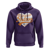 Retro Astro Script Name Hoodie Baseball Heart Vintage Sports Fans