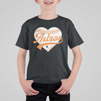 Retro Astro Script Name T Shirt For Kid Baseball Heart Vintage Sports Fans