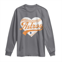 Retro Astro Script Name Long Sleeve Shirt Baseball Heart Vintage Sports Fans