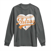 Retro Astro Script Name Long Sleeve Shirt Baseball Heart Vintage Sports Fans