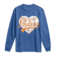 Retro Astro Script Name Long Sleeve Shirt Baseball Heart Vintage Sports Fans