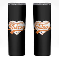 Retro Astro Script Name Skinny Tumbler Baseball Heart Vintage Sports Fans