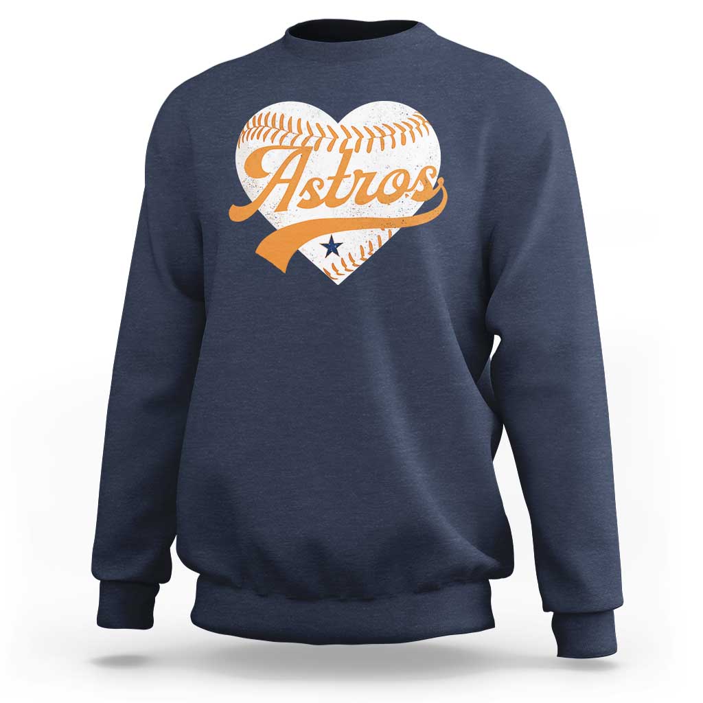 Retro Astro Script Name Sweatshirt Baseball Heart Vintage Sports Fans