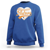 Retro Astro Script Name Sweatshirt Baseball Heart Vintage Sports Fans