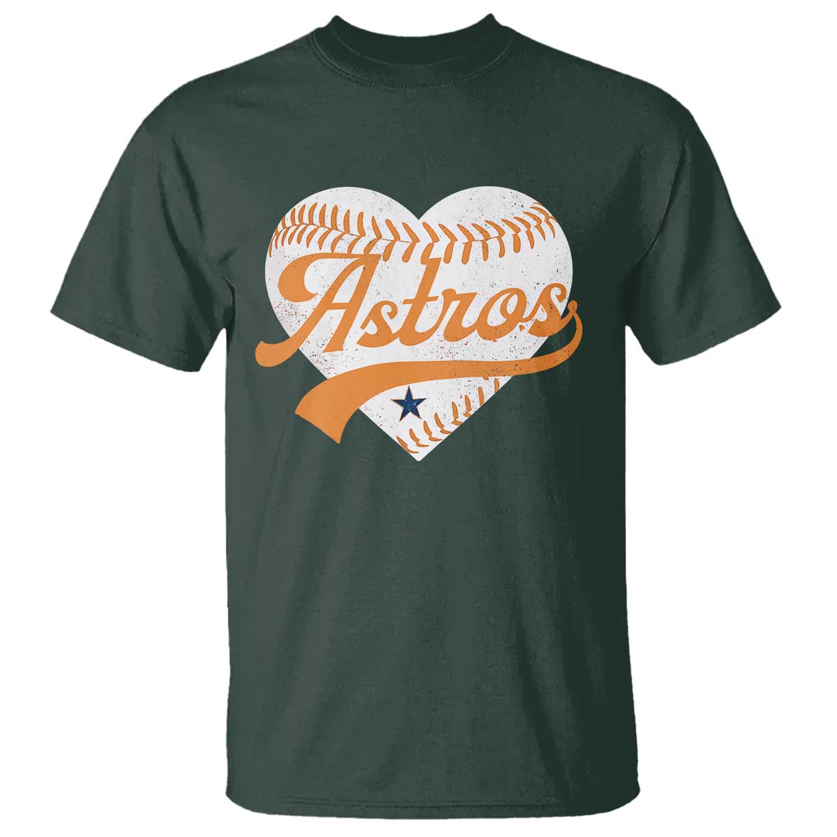 Retro Astro Script Name T Shirt Baseball Heart Vintage Sports Fans