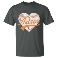 Retro Astro Script Name T Shirt Baseball Heart Vintage Sports Fans