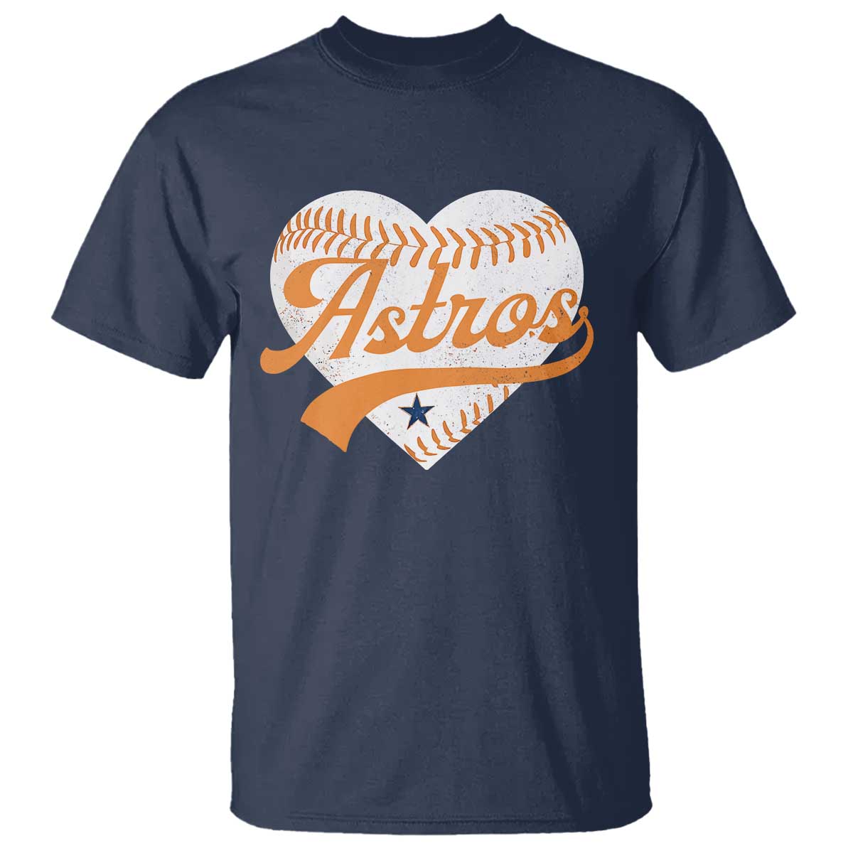 Retro Astro Script Name T Shirt Baseball Heart Vintage Sports Fans
