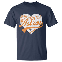 Retro Astro Script Name T Shirt Baseball Heart Vintage Sports Fans