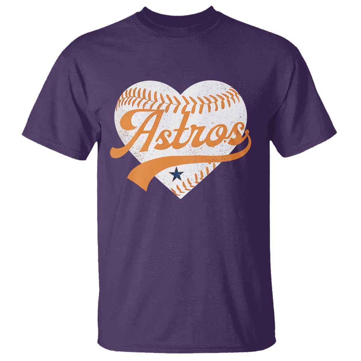 Retro Astro Script Name T Shirt Baseball Heart Vintage Sports Fans
