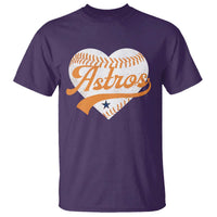 Retro Astro Script Name T Shirt Baseball Heart Vintage Sports Fans